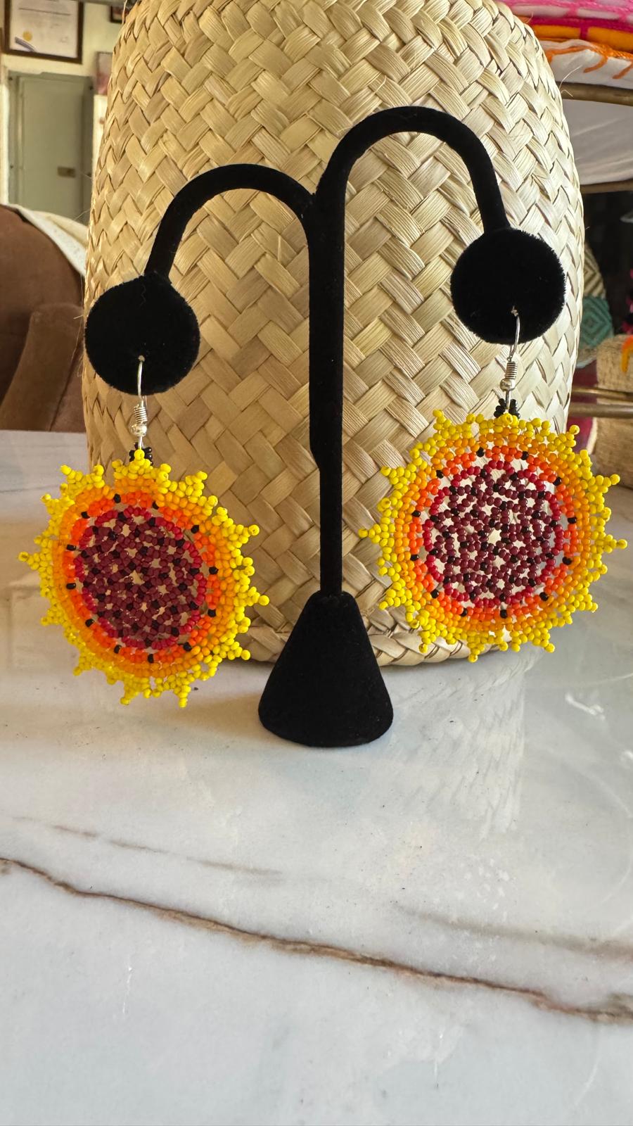 Aretes de Chaquira Girasol 🌻✨ Hechos a Mano - Ocala, Orlando, Florida